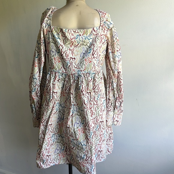 Lisa Says Gah! Lena Painted Ladies Tie Front Babydoll Dress - Picture 9 of 16